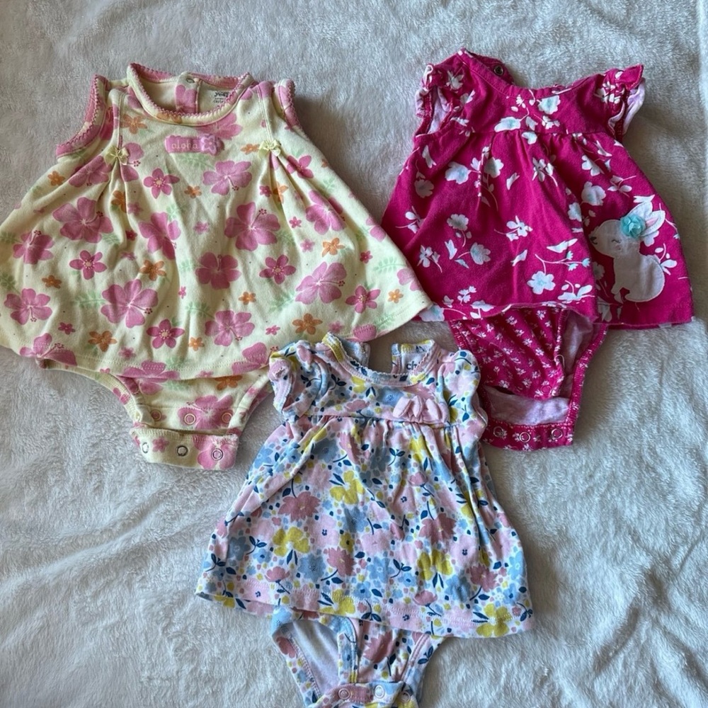 Carter's Pink and Yellow Baby Romper